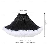 baratos anágua-Anágua Tutu Sob saia Princesa Doce lolita Anos 50 Retro Vintage Adulto Mulheres Carnaval Baile de Máscaras Festa Espetáculo Festa de Chá Vestir-se