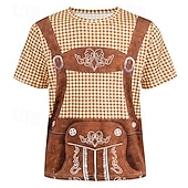 ieftine Îmbrăcăminte grafică-Tricou lederhosen Petrecere Casual Tricou Grafică pentru Bărbați Adulți Imprimare 3D pentru Carnaval Bere Oktoberfest Vacanță Petrecere
