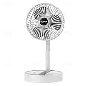 ieftine Ventilatoare-Ventilator de gât de 8000mAh cu lanternă – Ventilator fără palete cu încărcare USB de tip C cu două cleme și curea pentru camping și pescuit