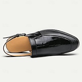 billiga Kjol sandaler-Herr Sandaler Romerska skor PU Läder Andningsfunktion Bekväm Halksäker Spänne Svart Vit