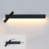 economico Luci da parete-applique da parete a led applique da parete regolabili per interni con interruttore lampade per apparecchi di illuminazione illuminazione da parete bianca calda per camera da letto studio ufficio