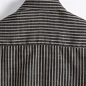 economico camicia da uomo con bottoni-Per uomo Camicia Camicia Estiva Camicia casual Camicia da Spiaggia Camicia con Bottoni Camicie a righe Nero Manica Corta A righe Collo ripiegato Vacanza Camicia hawaiana Abbigliamento Poliestere Moda
