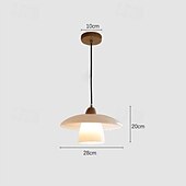 cheap Pendant Lights-LED Pendant Light  Kitchen Island Pendant Lamp 1-Light 28 cm Single Design Glass Wood Painted Finishes Modern Nordic Style Bedroom Dining Room 110-240V