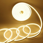 Недорогие Неоновые LED огни-1 мес. 2м 3M Гибкие светодиодные ленты Неоновые полосы 120/240/360 светодиоды 2835 SMD Тёплый белый Белый Красный Светодиодные ленты В помещении Для вечеринок Праздник Аккумуляторы