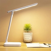 abordables Lampes de bureau-lampe de table pliante lecture usb tactile dimmable protection des yeux lampe de bureau led chambre étudiant lecture veilleuse 3 couleurs lampe de bureau à intensité variable en continu tactile