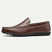 economico Casuale-Per uomo Mocassini e Slip-Ons Mocassini comodi Penny Loafers Di pelle Comodo Antiscivolo Mocassino Marrone chiaro Marrone scuro Nero