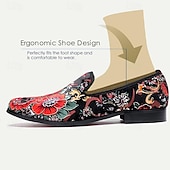 abordables Mocassins en cuir de qualité supérieure-Homme Mocassins et Slip On Maillots de bain Cuir Daim Confortable Antidérapantes Mocassins Noir / Rouge