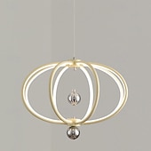 cheap Island Lights-LED Pendant Light 48cm Ring Circle Design 3 Color Light Metal Luxurious Modern Style Dining Room Bedroom Pendant Lamps 110-240V