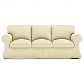 baratos Cobertura de Sofa-Capa para Sofá de 3 Lugares Capa de Sofá de Algodão com 3 Capas de Almofada e 3 Capas de Encosto Capa Ektorp Lavável Protetor de Móveis