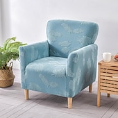 billige Lenestoldeksel og armløst stolomslag-lenestoltrekk badekar stol slipcover t-formet jacquard til stue soverom kontor elastisk enkelt sofatrekk hjem bardisk