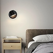 abordables Apliques de pared para interior-Luces de pared interiores LED Luz de lectura de cabecera con versión de luz nocturna e interruptor independiente Aplique de pared de tocador RV giratorio de 350 ° Lámpara de pared de metal para sala