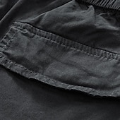 baratos Clássico-Homens Shorts táticos Bermuda Cargo Calção Bolsos Com Cordão Cintura elástica Tecido Vestível Curto Ao ar livre Diário Acampar e Caminhar Moda Clássico Preto Amarelo