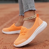 preiswerte Damen-Sneaker-Leichte, atmungsaktive Wanderschuhe für Damen – Slip-On-Mesh-Sneaker zum Laufen und für die Freizeit