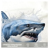 ieftine Print oceanic-Bărbați Rechin Tropical viața marină Cămașă hawaiană Cămașă Aloha Mânecă scurtă Cămașă Răsfrânt Hawaiană Casual Stațiune În aer liber Vacanță Stradă Alb S M L
