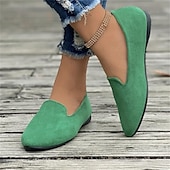 cheap Women&#039;s Slip-Ons &amp; Loafers-Women&#039;s Yellow Suede Slip-On Loafers - Comfortable Casual Flats for Everyday Wear