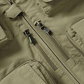 preiswerte Westen-Herren Anglerweste Weste für Wanderer Ärmellos Oberbekleidung Außen Wasserdicht Atmungsaktiv Schnelltrocknend Tasche Polyester Dunkelgrau Schwarz Armeegrün Camping / Wandern / Höhlenforschung