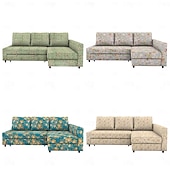 economico Copridivano-Copertura per divano letto 100% cotone coperture quilted floreali colorate con braccioli