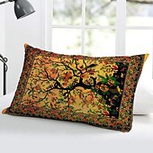 abordables style floral &amp; végétal-Housse de coussin décorative, 1 pièce, taie d&#039;oreiller douce pour coussin lombaire, pour chambre à coucher, salon, canapé, chaise, inspirée de William Morris
