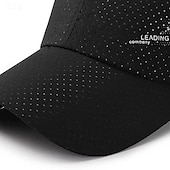 preiswerte Herrenhüte-Herren Cap Basecap Sonnenhut Kappe Schwarz Weiß Polyester Modisch Brautkleider schlicht Strasse Täglich Glatt Einstellbar Sonnenschutz Atmungsaktiv