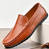 economico Casuale-Per uomo Mocassini e Slip-Ons Mocassini comodi Penny Loafers Di pelle Comodo Antiscivolo Mocassino Marrone chiaro Marrone scuro Nero