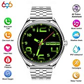 abordables Montres connectées-696 QS28 Montre intelligente 1.43 pouce Smartwatch Montre Connectée Bluetooth ECG + PPG Podomètre Rappel d&#039;Appel Compatible avec Android iOS Femme Hommes Mode Mains-Libres Rappel de Message IP 67