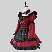 tanie Kostiumy anime-Cosplay Pokojówka Anime Sukienka Stroje Bal maskowy Garnitury cosplay Sukienki Karnawał Walentynki Bal maskowy Kostium Na Damskie Dla dziewczynek Doroślu