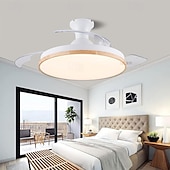 お買い得  シーリングファンライト-LED シーリングファン 90/105cm 1 ライト 調光可能 塗装仕上げ 金属アクリル モダン コンテンポラリー スタイル 寝室 ダイニングルーム リモコンで調光可能