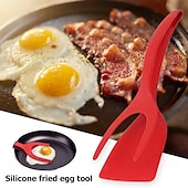 economico Utensili e gadget da cucina-Accessori da cucina multifunzionali 2 in 1 set di gadget da cucina spatola per frittata spatola in silicone da cucina per toast pancake pinze per uova cocina cucina accessori da cucina