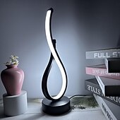 abordables Lámparas de mesa-Lámpara de mesa de lujo con luz creativa de 1 pieza, luz LED de mesa con control táctil regulable con interruptor, alimentación USB de 5 V para dormitorio, oficina, estantería, decoración del hogar de