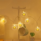 お買い得  電池式-LED デイジーストリングライト ミニフェアリーガーランドライトストリング 電池式、ナイトライト ホワイトライト 暖かい光沢ライトストリング ルーム ガーデン 中庭 バルコニー 装飾 吊り下げライト 1.5m 10LED/3m 20LED