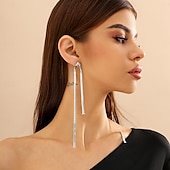 economico Orecchini-Per donna Orecchini a cerchio Nappa Prezioso Importante Argento placcato Orecchini Gioielli Argento / Oro Per Feste Serata 1 paio