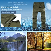 abordables Bas-Homme Pantalons de Chasse Pantalon de randonnée Pantalons d&#039;Extérieur Poche à Fermeture Éclair Conception détachable Uni Imperméable Protection UV Extérieur Quotidien Vêtements de rue Sports Mode