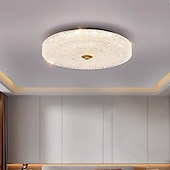 billige Taklamper-led taklampe 40 cm rund krystall 3-farget lys starlight taklampe soveromslampe taklampe for stue korridor 110-240v