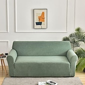 abordables Funda de sofá-Funda de sofá de 1/2/3/4 plazas resistente al agua con diseño de gofres para sala de estar, funda elástica para sofá de esquina en forma de L