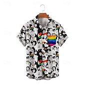 preiswerte Stolz-LGBT LGBTQ Regenbogenfahne Bluse / Hemd Regenbogen Grafik Für Herren Erwachsene Maskerade 3D-Druck Pride Parade Pride-Monat