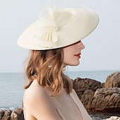 cheap Fascinators-Women&#039;s Fascinators Pillbox Hat Cap Weddings Straw Fedora Vintage Sinamay Base Hats for Kentucky Tea Party Horse Race Ladies Day Headpiece dress to impress Race Day Dress