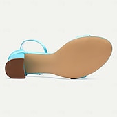 economico Formale-scarpe da sposa con tacco a blocco in raso viola da donna - eleganti sandali da sposa aperti con cinturino alla caviglia per eventi formali e feste