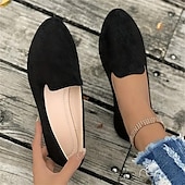 cheap Women&#039;s Slip-Ons &amp; Loafers-Women&#039;s Yellow Suede Slip-On Loafers - Comfortable Casual Flats for Everyday Wear