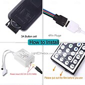 abordables Lampes néon led-Lumière néon RVB étanche ws2811 barre lumineuse LED néon 2-5 m adressable RVB arc-en-ciel LED barre lumineuse pixel DC12 V avec alimentation et contrôleur RF 17 touches applicable à l&#039;éclairage de
