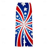 billiga Casual byxor med tryck för män-Herr Hawaiisk Semester Ledigt Flagga Amerikanska flaggan Långbyxor Byxor 3D-tryck Ficka Byxor med raka ben Medium Midja Fest / Kväll Vardag Semester Sommar Vår Blå Slapp form Oelastisk