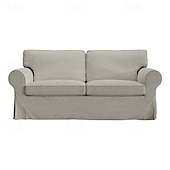cheap Sofa Cover-2 Seat Sofa Cover or  2 Seat Sofa Bed Cover with Cushion Covers and Backrest Covers For Ektorp Couch Slipcover Washable Furniture Protector  LITB PRIME cover Ektcover