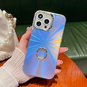 זול נרתיקים לאייפון-טלפון מגן עבור אייפון 16 iPhone 15 Pro Max iPhone 14 Pro Max אייפון 13 פרו מקס כיסוי אחורי בלינג גליטר מבריק אבזם טבעת עמיד בזעזועים TPU צפוי