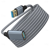 お買い得  スマホケーブル-ナイロン編組 USB 3.0 オス - メス 高速伝送データ ケーブル コンピューター ハード ドライブ カメラ プリンター 延長ケーブル