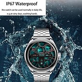 abordables Montres connectées-696 QS28 Montre intelligente 1.43 pouce Smartwatch Montre Connectée Bluetooth ECG + PPG Podomètre Rappel d&#039;Appel Compatible avec Android iOS Femme Hommes Mode Mains-Libres Rappel de Message IP 67