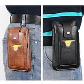 ieftine geanta universala pentru telefon-husă cu buclă pentru telefon mobil pentru bărbați, curea, geantă de talie, poșetă din piele pu, portofel pentru telefon, centură de epocă, teacă de protecție a telefonului mobil