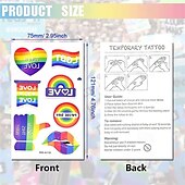 olcso Pride felvonulás dec-10 lap büszkeség szivárvány tetoválás matrica ideiglenes tetoválás meleg büszkeség felvonulás testfestés party ünneplő személyiség