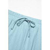 baratos Clássico-Homens Calção Shorts de verão Shorts de praia Bolsos Com Cordão Cintura elástica Tecido Conforto Ao ar livre Diário Para Noite Moda Roupa de rua Preto Branco