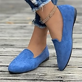 cheap Women&#039;s Slip-Ons &amp; Loafers-Women&#039;s Yellow Suede Slip-On Loafers - Comfortable Casual Flats for Everyday Wear