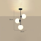 cheap Pendant Lights-LED Pendant Light Multi Lights Stair Spiral Luxury Home 3-Light 28 cm Glass  Modern Nordic Style Cafes Office 110-240V