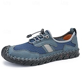 cheap Casual Lace-Up Shoes-Men's Faux Leather Green Outdoor Water Shoes, Breathable Quick-Dry Sports Footwear for Hiking, Beach and Summer Adventures
